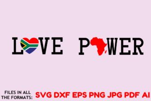 Africa Flag Love Vector Cut File Graphics for Crafts
