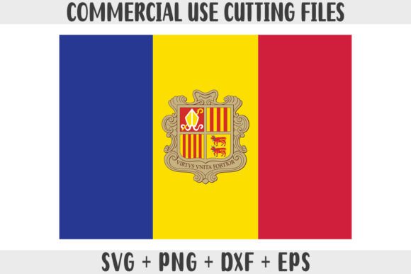 Andorra Flag SVG Original Colors