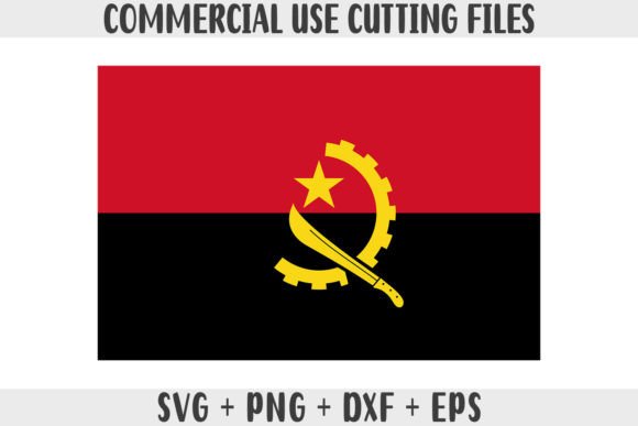 Angola Flag SVG Graphics for Crafts
