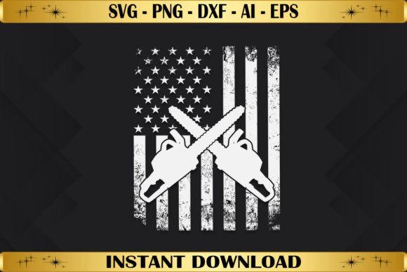 Arborist USA Flag Graphic Design for Crafts