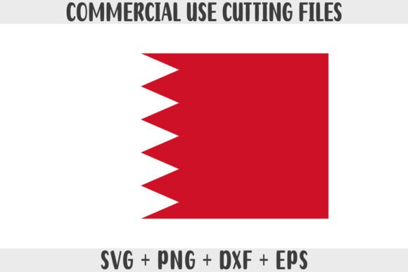 Bahrain Flag SVG Graphics for Crafts