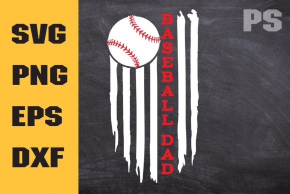 Baseball Svg Dad Flag for Crafts and Graphics
