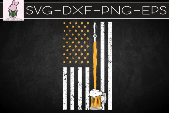 Beer American Flag USA Graphics for Crafts and Branding
