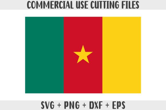 Cameroon Flag SVG Graphics for Crafts