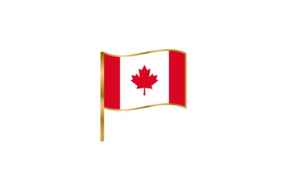 Canada Flag Lapel Badge Design Vector for Crafts and Graphics