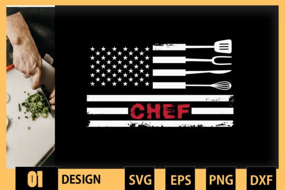 Chef Knife Patriotic US Flag Embroidery Design Review