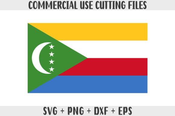 Comoros Flag SVG Graphics for Crafts