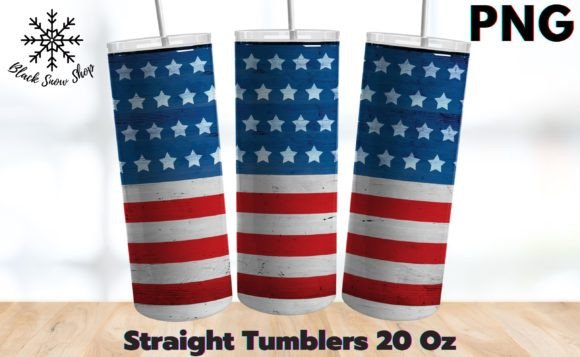 Fourth of July Vintage Flag Tumbler Graphics for Crafts