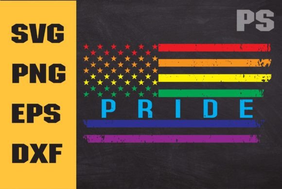 Gay Pride Usa Flag Svg for Embroidery Projects