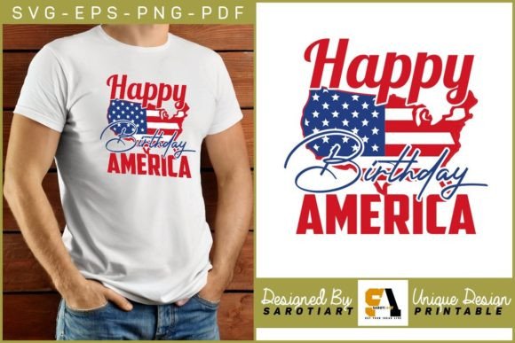 Happy Birthday America SVG for Crafts and Graphics