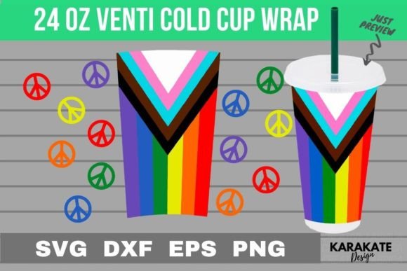 LGBTQ Peace Flag Graphic for Crafts and Design Projects
