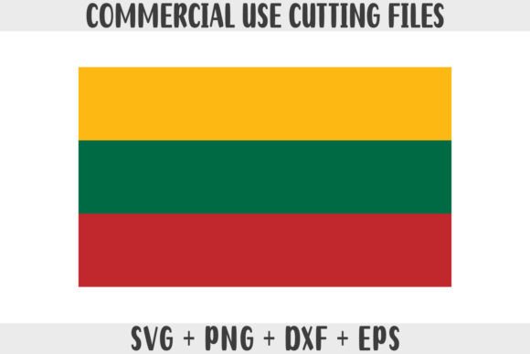 Lithuania Flag SVG Graphics for Crafts