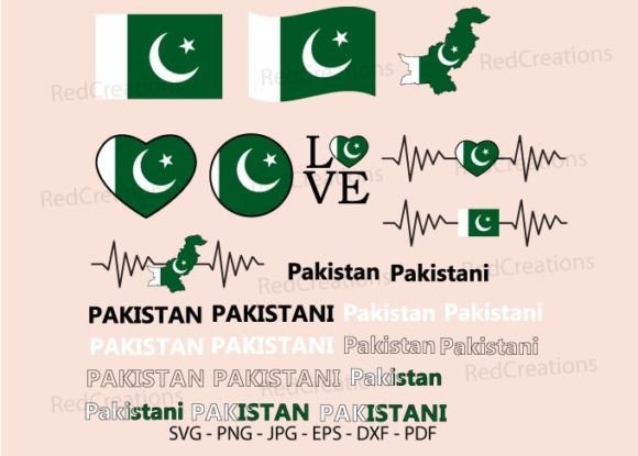 Pakistan Flag Svg Bundle Graphics for Crafts