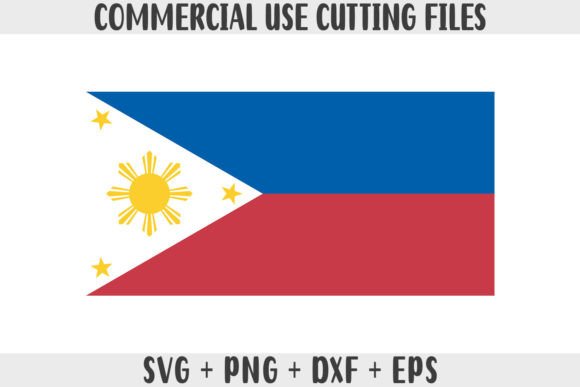 Philippines Flag SVG Graphics for Crafts