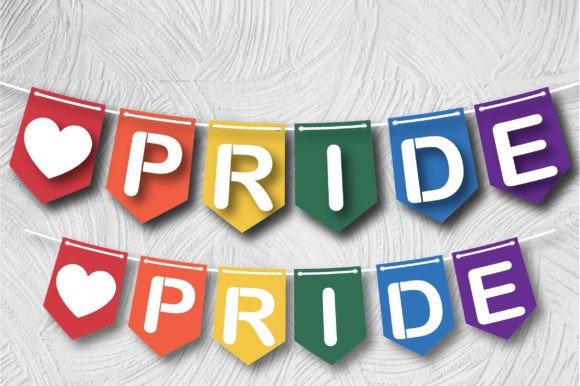 Pride Flag Banner Rainbow Party Favor Graphics