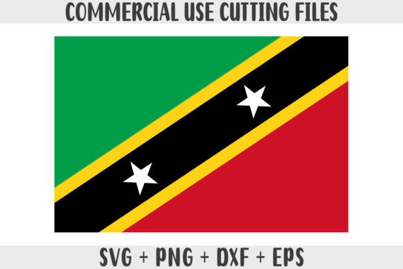 Saint Kitts and Nevis Flag Graphics for Crafts