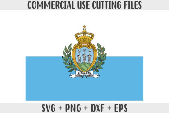 San Marino Flag SVG Graphics for Crafts
