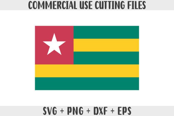 Togo Flag SVG Graphics for Crafts
